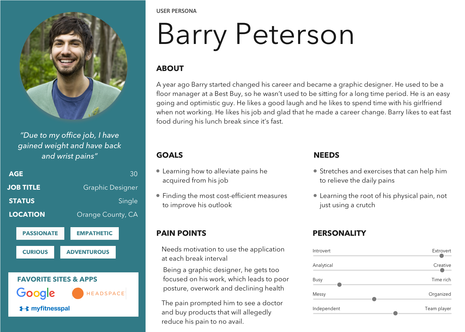 Better Balance - User Persona